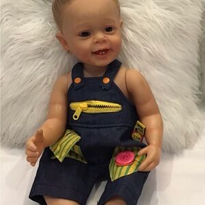 Adorable Denim Overall Baby Doll